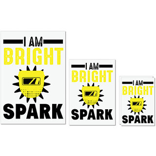 UDNAG Untearable Waterproof Stickers 155GSM 'Spark | I am bright spark' A4 x 1pc, A5 x 1pc & A6 x 2pc UDNAG Untearable Waterproof Stickers 155GSM 'Spark | I am bright spark' A4 x 1pc, A5 x 1pc & A6 x 2pc