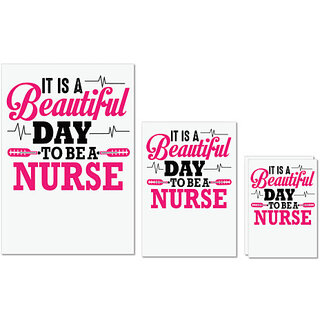 UDNAG Untearable Waterproof Stickers 155GSM 'Nurse | It Is A Beautiful Day To be a Nurse' A4 x 1pc, A5 x 1pc & A6 x 2pc UDNAG Untearable Waterproof Stickers 155GSM 'Nurse | It Is A Beautiful Day To be a Nurse' A4 x 1pc, A5 x 1pc & A6 x 2pc