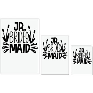                       UDNAG Untearable Waterproof Stickers 155GSM 'junior | JR brides' A4 x 1pc, A5 x 1pc & A6 x 2pc                                              