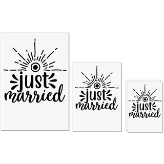                       UDNAG Untearable Waterproof Stickers 155GSM 'Love Couple | Just' A4 x 1pc, A5 x 1pc & A6 x 2pc                                              