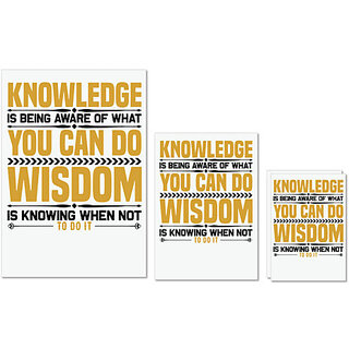                       UDNAG Untearable Waterproof Stickers 155GSM 'Knowledge' A4 x 1pc, A5 x 1pc & A6 x 2pc                                              