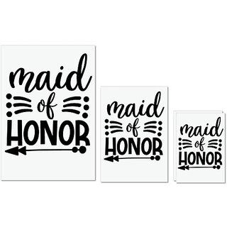                       UDNAG Untearable Waterproof Stickers 155GSM 'Honour | Maid of Honour1' A4 x 1pc, A5 x 1pc & A6 x 2pc                                              