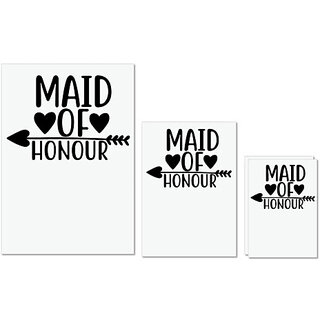                       UDNAG Untearable Waterproof Stickers 155GSM 'Honour | Maid of1' A4 x 1pc, A5 x 1pc & A6 x 2pc                                              