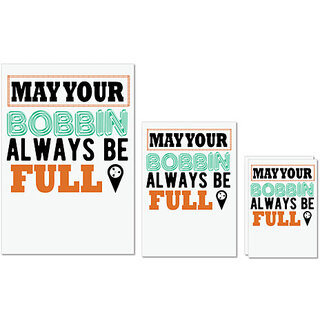                       UDNAG Untearable Waterproof Stickers 155GSM 'Make your Bonnin Always Be Full' A4 x 1pc, A5 x 1pc & A6 x 2pc                                              