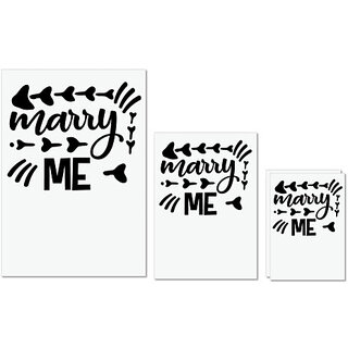 UDNAG Untearable Waterproof Stickers 155GSM 'Marry me' A4 x 1pc, A5 x 1pc & A6 x 2pc UDNAG Untearable Waterproof Stickers 155GSM 'Marry me' A4 x 1pc, A5 x 1pc & A6 x 2pc