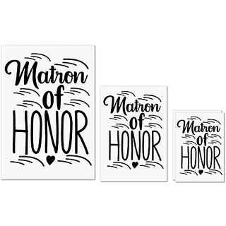                       UDNAG Untearable Waterproof Stickers 155GSM 'Honour | Mother of Honour1' A4 x 1pc, A5 x 1pc & A6 x 2pc                                              