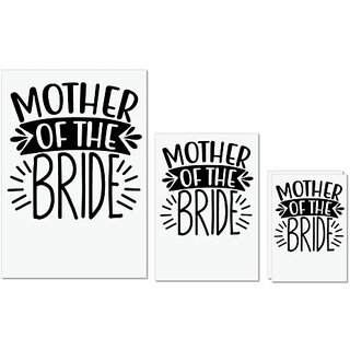                       UDNAG Untearable Waterproof Stickers 155GSM 'Mummy | Mother of the Bridee' A4 x 1pc, A5 x 1pc & A6 x 2pc                                              