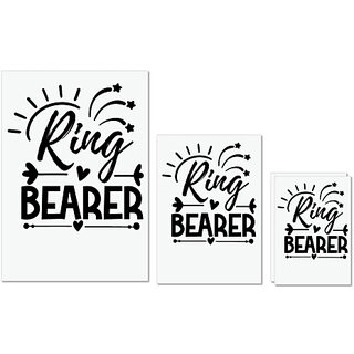                       UDNAG Untearable Waterproof Stickers 155GSM 'Ring bearerrrr' A4 x 1pc, A5 x 1pc & A6 x 2pc                                              