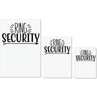                       UDNAG Untearable Waterproof Stickers 155GSM 'Ring security' A4 x 1pc, A5 x 1pc & A6 x 2pc                                              