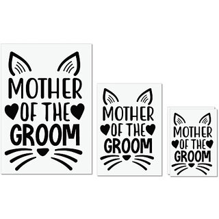                       UDNAG Untearable Waterproof Stickers 155GSM 'Mummy | Mother of the Groommm' A4 x 1pc, A5 x 1pc & A6 x 2pc                                              