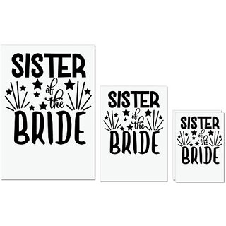                       UDNAG Untearable Waterproof Stickers 155GSM 'Sister | Sister of the brideee' A4 x 1pc, A5 x 1pc & A6 x 2pc                                              