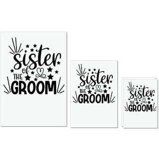 UDNAG Untearable Waterproof Stickers 155GSM 'Sister | Sister of the groommm' A4 x 1pc, A5 x 1pc & A6 x 2pc UDNAG Untearable Waterproof Stickers 155GSM 'Sister | Sister of the groommm' A4 x 1pc, A5 x 1pc & A6 x 2pc