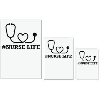 UDNAG Untearable Waterproof Stickers 155GSM 'Nurse | Nurse Life1' A4 x 1pc, A5 x 1pc & A6 x 2pc UDNAG Untearable Waterproof Stickers 155GSM 'Nurse | Nurse Life1' A4 x 1pc, A5 x 1pc & A6 x 2pc