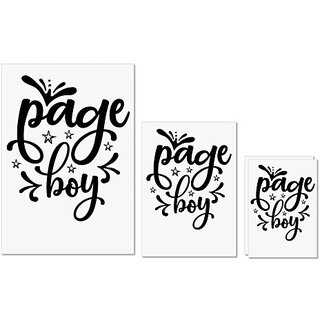                       UDNAG Untearable Waterproof Stickers 155GSM 'Bride | Page boy' A4 x 1pc, A5 x 1pc & A6 x 2pc                                              