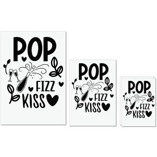                       UDNAG Untearable Waterproof Stickers 155GSM 'Pop fizz kisss' A4 x 1pc, A5 x 1pc & A6 x 2pc                                              