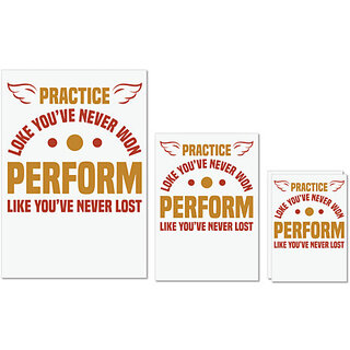 UDNAG Untearable Waterproof Stickers 155GSM 'Perform | Practice' A4 x 1pc, A5 x 1pc & A6 x 2pc UDNAG Untearable Waterproof Stickers 155GSM 'Perform | Practice' A4 x 1pc, A5 x 1pc & A6 x 2pc