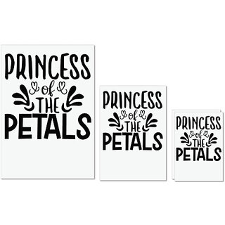                       UDNAG Untearable Waterproof Stickers 155GSM 'Princess | Princess of the Petal' A4 x 1pc, A5 x 1pc & A6 x 2pc                                              