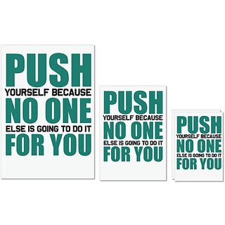                       UDNAG Untearable Waterproof Stickers 155GSM 'Push' A4 x 1pc, A5 x 1pc & A6 x 2pc                                              