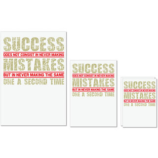 UDNAG Untearable Waterproof Stickers 155GSM 'Success | Success' A4 x 1pc, A5 x 1pc & A6 x 2pc UDNAG Untearable Waterproof Stickers 155GSM 'Success | Success' A4 x 1pc, A5 x 1pc & A6 x 2pc