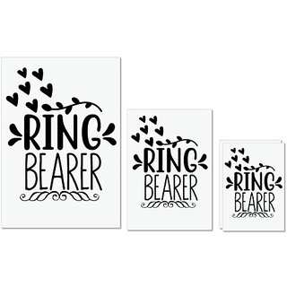                       UDNAG Untearable Waterproof Stickers 155GSM 'Ring bearerrr' A4 x 1pc, A5 x 1pc & A6 x 2pc                                              