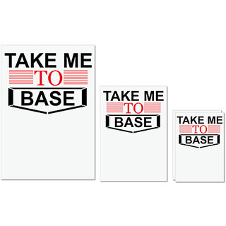                       UDNAG Untearable Waterproof Stickers 155GSM 'Take Me to Base' A4 x 1pc, A5 x 1pc & A6 x 2pc                                              