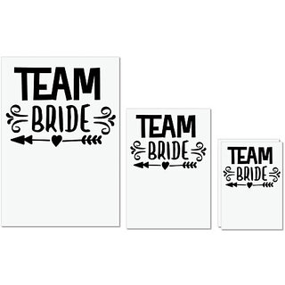 UDNAG Untearable Waterproof Stickers 155GSM 'Team bride | teamm bridee' A4 x 1pc, A5 x 1pc & A6 x 2pc UDNAG Untearable Waterproof Stickers 155GSM 'Team bride | teamm bridee' A4 x 1pc, A5 x 1pc & A6 x 2pc