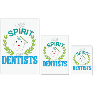                       UDNAG Untearable Waterproof Stickers 155GSM 'Dentist | The Spirit Of Dentists' A4 x 1pc, A5 x 1pc & A6 x 2pc                                              