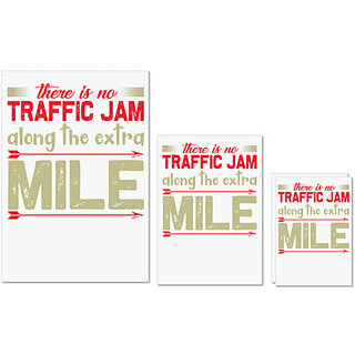                       UDNAG Untearable Waterproof Stickers 155GSM 'Traffic Jam | There is no' A4 x 1pc, A5 x 1pc & A6 x 2pc                                              