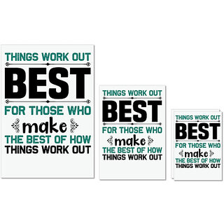UDNAG Untearable Waterproof Stickers 155GSM 'Best | Things work' A4 x 1pc, A5 x 1pc & A6 x 2pc UDNAG Untearable Waterproof Stickers 155GSM 'Best | Things work' A4 x 1pc, A5 x 1pc & A6 x 2pc