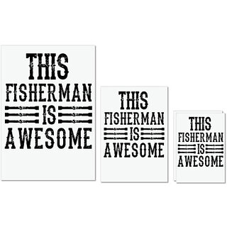 UDNAG Untearable Waterproof Stickers 155GSM 'Fishing | This Fisherman Is Awesome' A4 x 1pc, A5 x 1pc & A6 x 2pc UDNAG Untearable Waterproof Stickers 155GSM 'Fishing | This Fisherman Is Awesome' A4 x 1pc, A5 x 1pc & A6 x 2pc