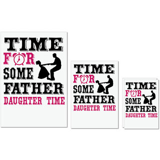                       UDNAG Untearable Waterproof Stickers 155GSM 'Father Daughter | Time For Some Father' A4 x 1pc, A5 x 1pc & A6 x 2pc                                              