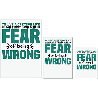                       UDNAG Untearable Waterproof Stickers 155GSM 'Fear | To live' A4 x 1pc, A5 x 1pc & A6 x 2pc                                              