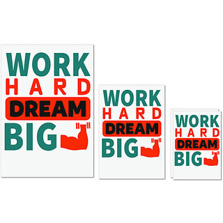 UDNAG Untearable Waterproof Stickers 155GSM 'Dream | Work hard Dream big' A4 x 1pc, A5 x 1pc & A6 x 2pc UDNAG Untearable Waterproof Stickers 155GSM 'Dream | Work hard Dream big' A4 x 1pc, A5 x 1pc & A6 x 2pc