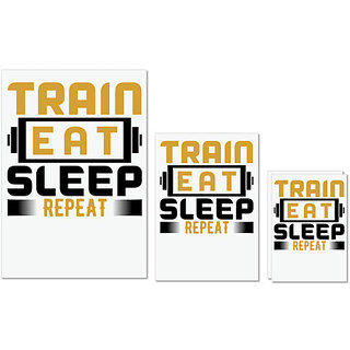                       UDNAG Untearable Waterproof Stickers 155GSM 'Life cycle | Train eat' A4 x 1pc, A5 x 1pc & A6 x 2pc                                              