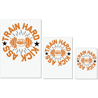 UDNAG Untearable Waterproof Stickers 155GSM 'Gym | Train hard kick' A4 x 1pc, A5 x 1pc & A6 x 2pc UDNAG Untearable Waterproof Stickers 155GSM 'Gym | Train hard kick' A4 x 1pc, A5 x 1pc & A6 x 2pc