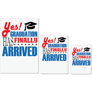                       UDNAG Untearable Waterproof Stickers 155GSM 'Graduation | Yes Graduation Has Finally' A4 x 1pc, A5 x 1pc & A6 x 2pc                                              