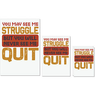 UDNAG Untearable Waterproof Stickers 155GSM 'Quit | You may see me' A4 x 1pc, A5 x 1pc & A6 x 2pc UDNAG Untearable Waterproof Stickers 155GSM 'Quit | You may see me' A4 x 1pc, A5 x 1pc & A6 x 2pc