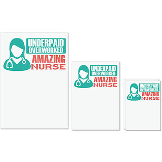 UDNAG Untearable Waterproof Stickers 155GSM 'Nurse | UNDERPAID OVERWORKED' A4 x 1pc, A5 x 1pc & A6 x 2pc UDNAG Untearable Waterproof Stickers 155GSM 'Nurse | UNDERPAID OVERWORKED' A4 x 1pc, A5 x 1pc & A6 x 2pc