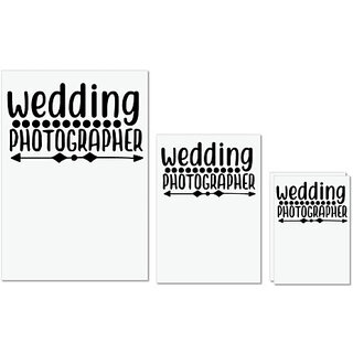                      UDNAG Untearable Waterproof Stickers 155GSM 'Photographer | Wedding' A4 x 1pc, A5 x 1pc & A6 x 2pc                                              