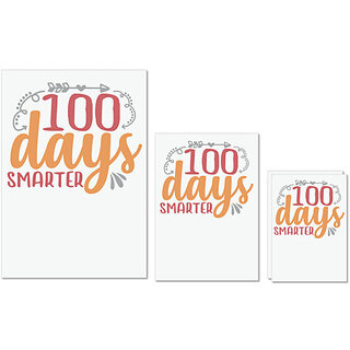                       UDNAG Untearable Waterproof Stickers 155GSM 'Smart | 100 days smarter' A4 x 1pc, A5 x 1pc & A6 x 2pc                                              