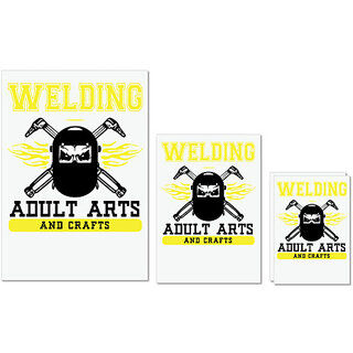 UDNAG Untearable Waterproof Stickers 155GSM 'Welder | Welding adults Arts And Crafts' A4 x 1pc, A5 x 1pc & A6 x 2pc UDNAG Untearable Waterproof Stickers 155GSM 'Welder | Welding adults Arts And Crafts' A4 x 1pc, A5 x 1pc & A6 x 2pc