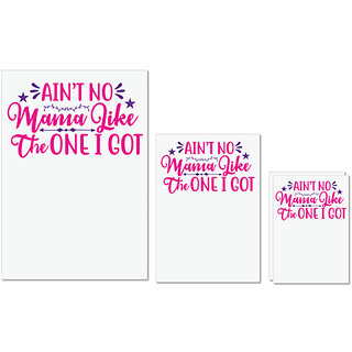                       UDNAG Untearable Waterproof Stickers 155GSM 'Mama | AINT NO MAMA LIKE THE ONE I GOT' A4 x 1pc, A5 x 1pc & A6 x 2pc                                              