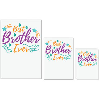 UDNAG Untearable Waterproof Stickers 155GSM 'Brother | BEST BROTHER EVER' A4 x 1pc, A5 x 1pc & A6 x 2pc UDNAG Untearable Waterproof Stickers 155GSM 'Brother | BEST BROTHER EVER' A4 x 1pc, A5 x 1pc & A6 x 2pc
