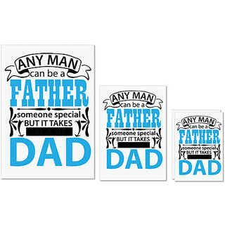 UDNAG Untearable Waterproof Stickers 155GSM 'Father Dad | Any man can be a' A4 x 1pc, A5 x 1pc & A6 x 2pc UDNAG Untearable Waterproof Stickers 155GSM 'Father Dad | Any man can be a' A4 x 1pc, A5 x 1pc & A6 x 2pc