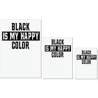 UDNAG Untearable Waterproof Stickers 155GSM 'Colour | black is my happy color' A4 x 1pc, A5 x 1pc & A6 x 2pc UDNAG Untearable Waterproof Stickers 155GSM 'Colour | black is my happy color' A4 x 1pc, A5 x 1pc & A6 x 2pc