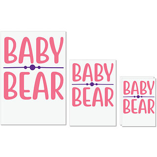 UDNAG Untearable Waterproof Stickers 155GSM 'Bear | BABY BEAR' A4 x 1pc, A5 x 1pc & A6 x 2pc UDNAG Untearable Waterproof Stickers 155GSM 'Bear | BABY BEAR' A4 x 1pc, A5 x 1pc & A6 x 2pc