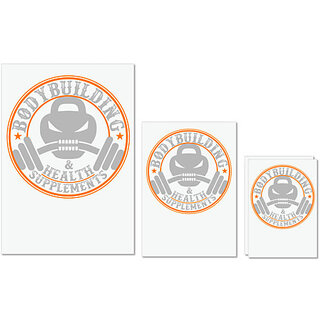 UDNAG Untearable Waterproof Stickers 155GSM 'Gym Body Building | Bodybuilding' A4 x 1pc, A5 x 1pc & A6 x 2pc UDNAG Untearable Waterproof Stickers 155GSM 'Gym Body Building | Bodybuilding' A4 x 1pc, A5 x 1pc & A6 x 2pc