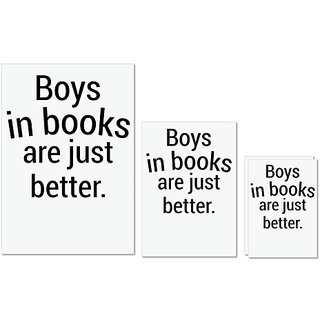 UDNAG Untearable Waterproof Stickers 155GSM 'Boys | BOYS IN BOOKS ARE JUST BETTER' A4 x 1pc, A5 x 1pc & A6 x 2pc UDNAG Untearable Waterproof Stickers 155GSM 'Boys | BOYS IN BOOKS ARE JUST BETTER' A4 x 1pc, A5 x 1pc & A6 x 2pc