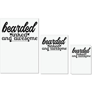 UDNAG Untearable Waterproof Stickers 155GSM 'bearded inked and awesome' A4 x 1pc, A5 x 1pc & A6 x 2pc UDNAG Untearable Waterproof Stickers 155GSM 'bearded inked and awesome' A4 x 1pc, A5 x 1pc & A6 x 2pc