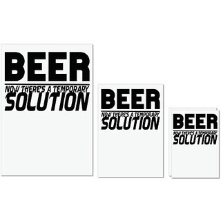 UDNAG Untearable Waterproof Stickers 155GSM 'Beer | beer now there's a temporary solution' A4 x 1pc, A5 x 1pc & A6 x 2pc UDNAG Untearable Waterproof Stickers 155GSM 'Beer | beer now there's a temporary solution' A4 x 1pc, A5 x 1pc & A6 x 2pc
